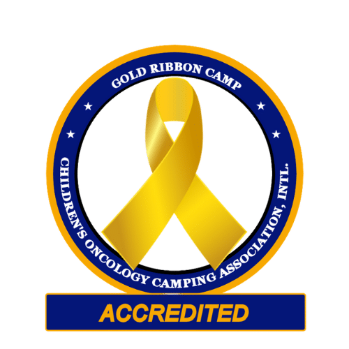 gold ribbon accredited no background
